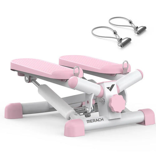 Mini Stepper for Home Workout – Adjustable Resistance Stair Stepper with Resistance Bands