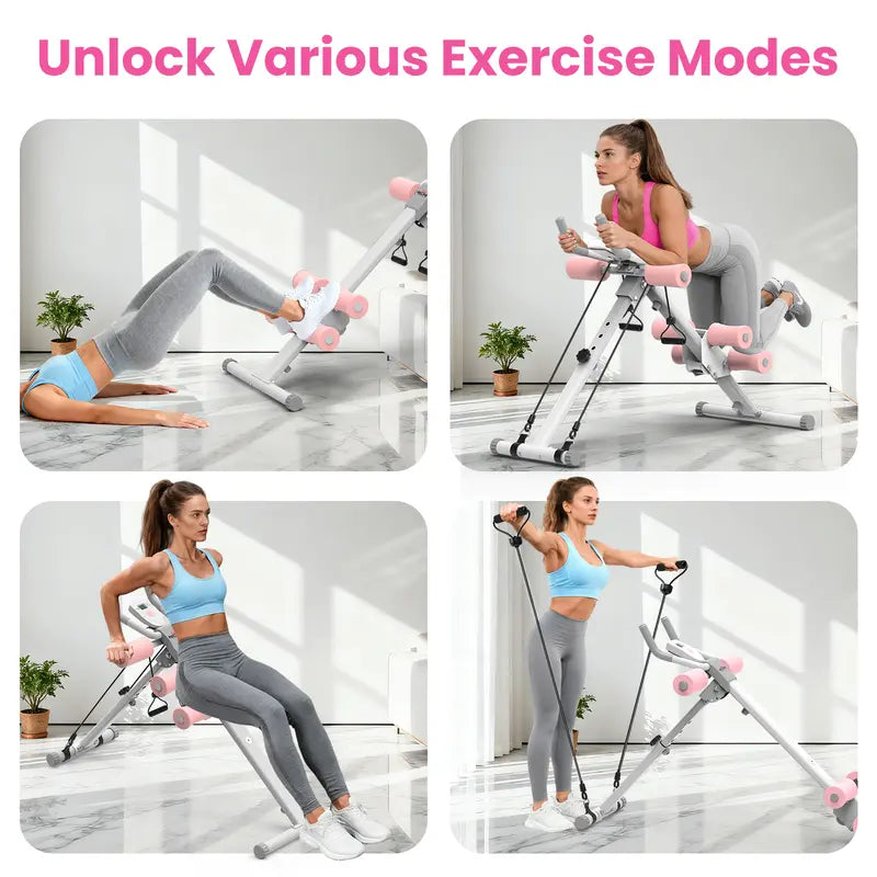 Foldable Ab Trainer, Premium Steel Frame Multi-Function Abdominal Workout Machine for