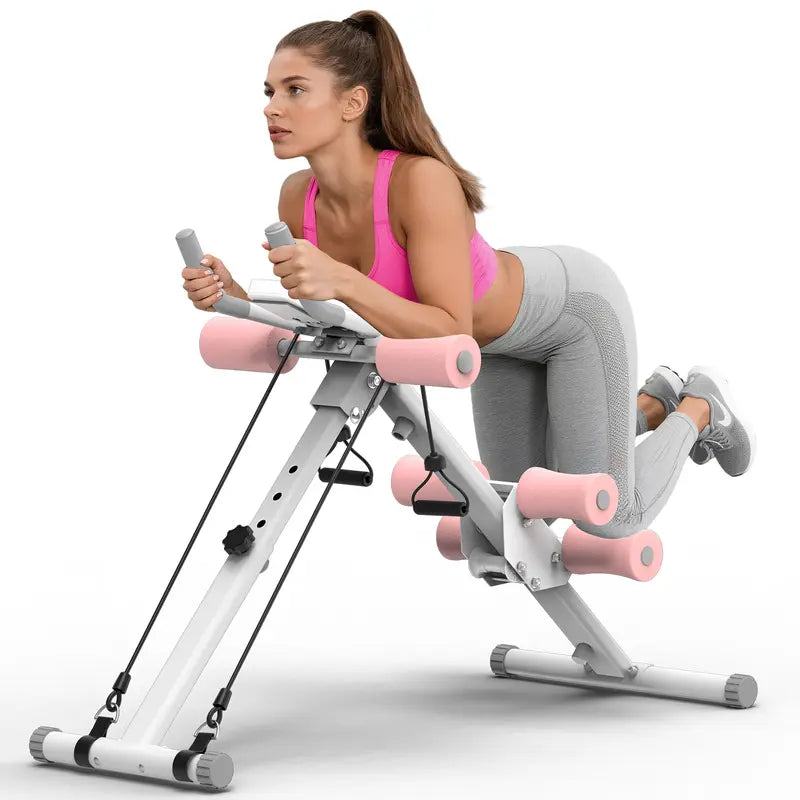 Foldable Ab Trainer, Premium Steel Frame Multi-Function Abdominal Workout Machine for