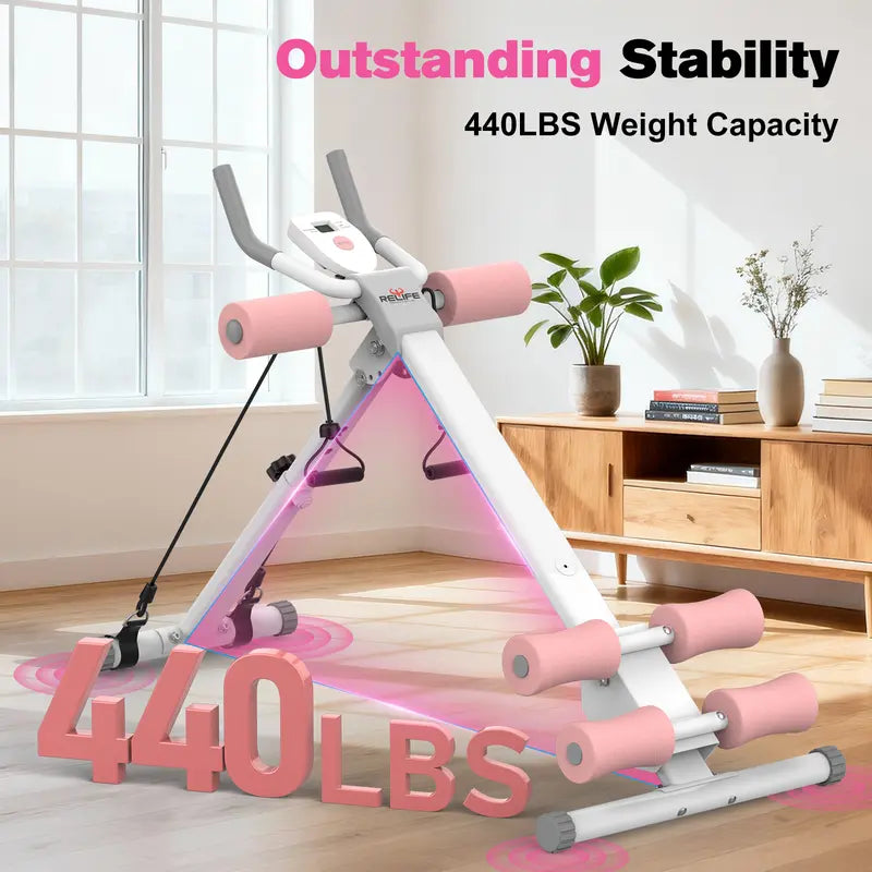 Foldable Ab Trainer, Premium Steel Frame Multi-Function Abdominal Workout Machine for