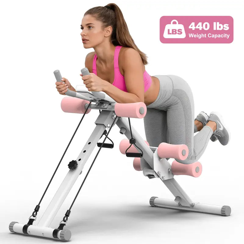 Foldable Ab Trainer, Premium Steel Frame Multi-Function Abdominal Workout Machine for